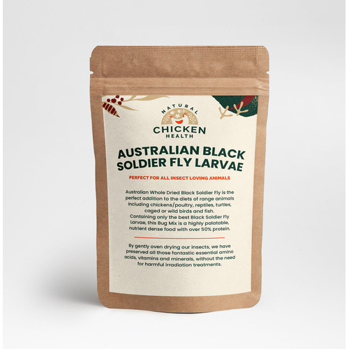 Natural Chicken Health Black Soldier Fly Larvae - Australian Grown 220g / 500g